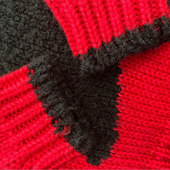 Vintage Evian II hand knit panda bear bamboo outdoor nature lover sweater small - Picture 6 of 10